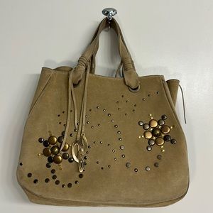 Dolce & Gabbana suede bag with metal embellishments